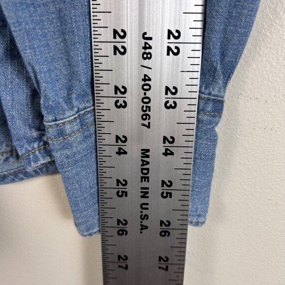 Levi's Shirt Men XL Blue Denim Pearl Snap Button Up Sawtooth Pocket Cowboy Rodeo - Picture 5 of 10